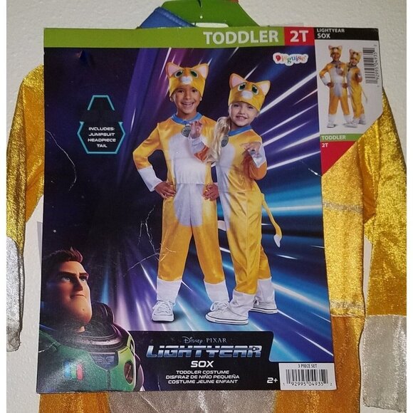 NWT Sox Yellow Cat Disney Lightyear Halloween Costume Toddler 2T OR 3T-4T - Picture 3 of 8